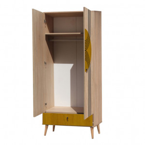 Dulap haine Model City, Multicolor, 80x45x190 cm - Img 3