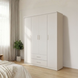 Dulap haine Olympus, alb, 159x57x183 cm