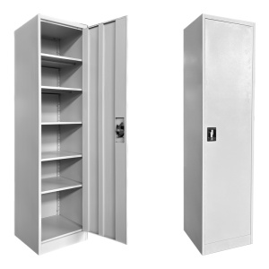 Dulap Metalic depozitare exterior/interior Koya, gri deschis, 50x45x180 cm