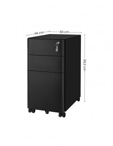 Dulap mobil cu incuietoare Model Hunter, Negru, 30x46x59 cm - Img 4