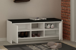 Dulap Pantofi Model Desmond, Alb, 110x37x43 cm - Img 2