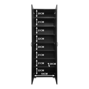 Dulap pentru pantofi Racka, 2 usi, Antracit, 58 x 34 x 186 cm - Img 6
