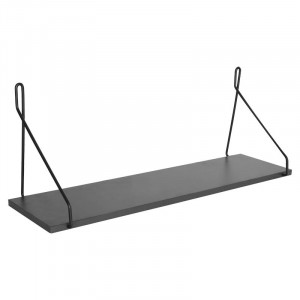Etajera de perete Tars gri inchis - negru 72x20x27cm