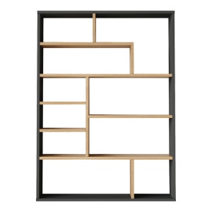 Etajeră Decora, natural/antracit, 90x22x123.6 cm - Img 2