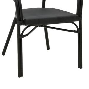 Fotoliu de exterior, Model Elyza, culoare negru, aluminiu si textil, 57x62x84 cm - Img 16