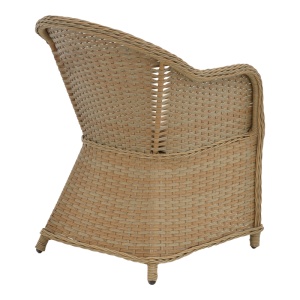 Fotoliu de exterior, Model Hadrian, culoare maro, rattan si textil, 70x57x85 cm - Img 3