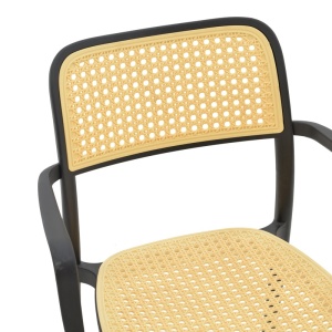 Fotoliu de exterior, Model Westley, culoare bej si negru, Polipropilena, 58x47x81 cm - Img 14