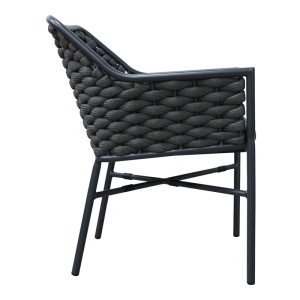 Fotoliu de grădină Model Ortegia, Antracit, 57x62x82 cm - Img 3