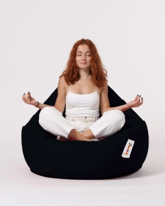 Fotoliu de Grădină tip Bean Bag Model Premium XXL, Negru - Img 2
