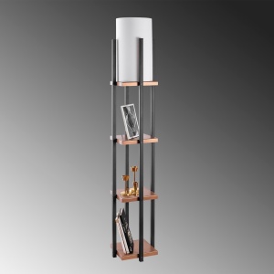 Lampadar 7113 Negru 25x25x130 cm - Img 2