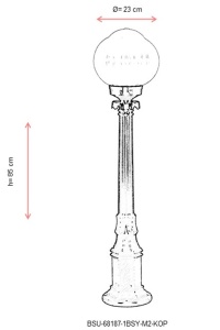 Lampadar de exterior M2KOP Alb 85x23 cm - Img 3