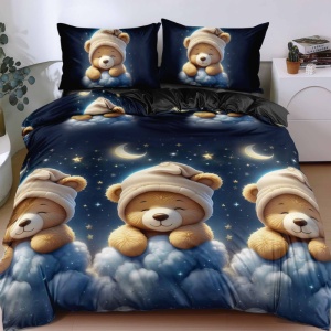 Lenjerie Bumbac Satinat 4 Piese Lunaris