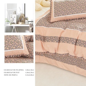 Lenjerie cu Broderie si Volanase Serene, 4 Piese (Finet) - Img 2