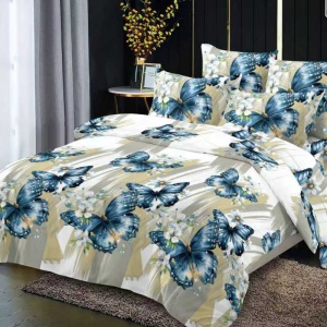 Lenjerie cu elastic 180x200cm, Petalune, 4 Piese