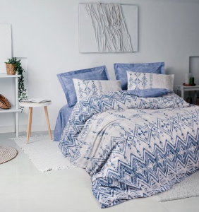 Lenjerie de pat dublu Model Cleo Blue
