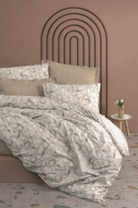 Lenjerie de pat dublu Model Moil Beige