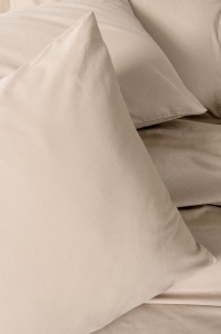 Lenjerie de pat dublu Model Plain Beige - Img 2