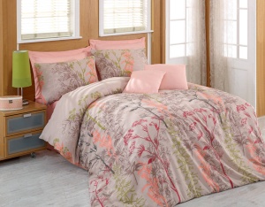 Lenjerie de pat dublu Model Urla Beige