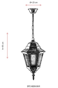 Lustra de exterior 68206 Maro 55x23 cm - Img 3