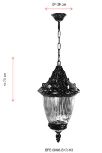 Lustra de exterior M3 Maro 26x30 cm - Img 3