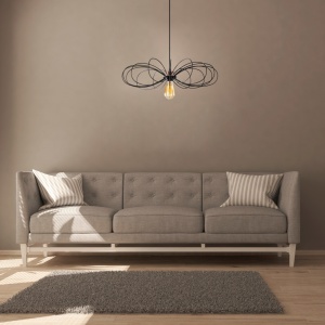 Lustra Hemdem Negru 58x58x112 cm - Img 1