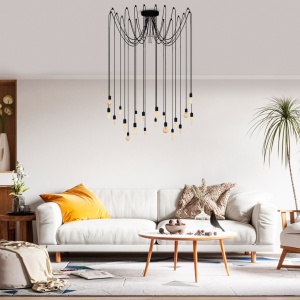 Lustra Kabluni Negru 246x246x102 cm - Img 2