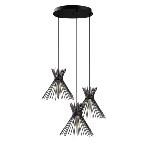 Lustra Kirpi Negru 63x63x128 cm - Img 2