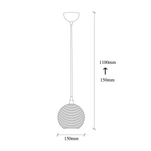 Lustra Muzo Galben 15x15x110 cm - Img 3