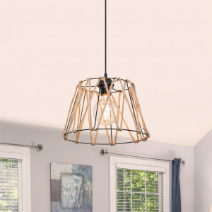 Lustra, Pako Word, PWL-1160, E27, Negru, 30 x 54 cm - Img 2