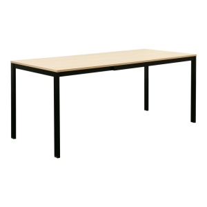 Masă extensibilă Extento, natur/negru, 120-180x74x75 cm - Img 2