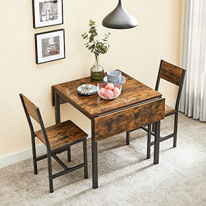 Masa Extensibila Model Terrance, 78-120x84.5x75 cm, Maro rustic/Negru