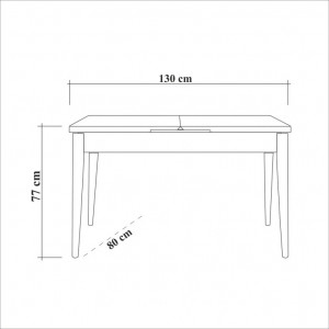 Masa Model Brynlee, 130x80x77 cm, Pin atlantinc Soho - Img 6