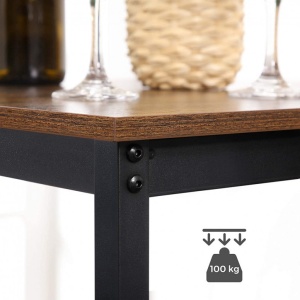 Masa Model Rosemary, 60x60x90 cm, Maro Rustic/Negru - Img 6