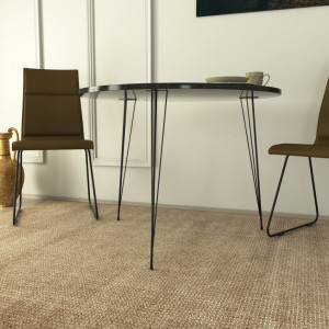 Masa Model Trinity, 90x90x75 cm, Negru/Alb - Img 2