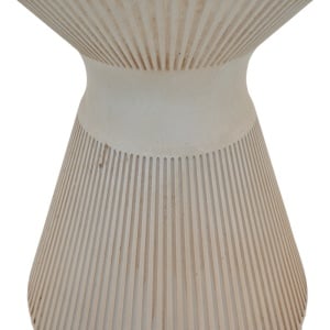 Măsuță auxiliară Vartio, Crem, D49 x 66 cm - Img 4