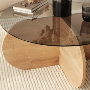 Măsuţă de cafea Bubble Stejar 75x35x75 cm - Img 6