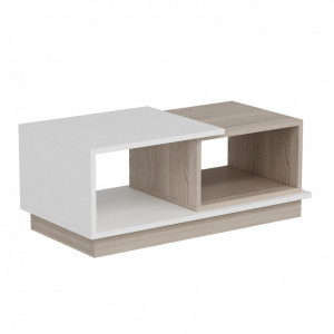 Masuta de Cafea Model Barnes, 90x45x36 cm, Alb/Stejar - Img 4