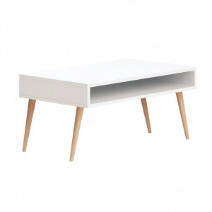 Masuta de Cafea Model Clayton, 80x45x53.6 cm, Alb, Lemn - Img 3