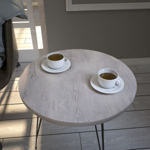 Masuta de Cafea Model Kline, 40x40x44 cm, Stejar - Img 2