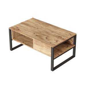 Măsuță de cafea Model Ml34, Stejar miere/Negru - Img 5