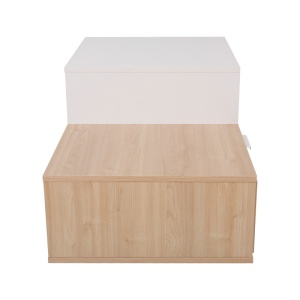 Masuta de Cafea Model Vople, Natur/Alb, 90x50x40 cm - Img 4