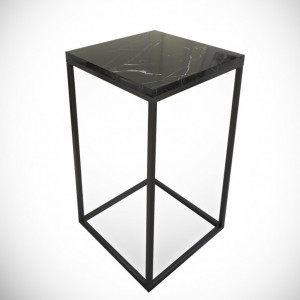 Masuta de Cafea Model Weaver, 35x35x62 cm, Negru marmorat - Img 6