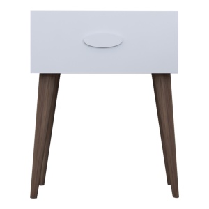 Noptiera Model Laber, Alb, 45x30x57.5 cm - Img 3