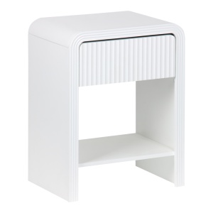 Noptieră Zeplen, alb, 40x30x53 cm