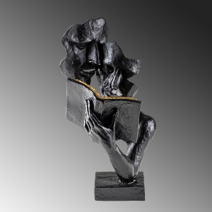 Obiect decorativ Lecteur Negru 20x36x15 cm - Img 5
