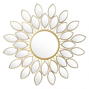 Oglinda de perete Flower 20780 Auriu 83x2.5x83cm - Img 1