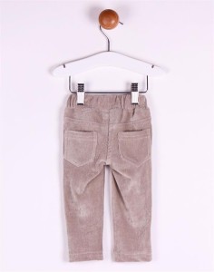 Pantaloni velur maro Newness - Img 1