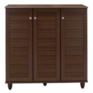 Pantofar cu 3 uși, capacitate 16 perechi, Nuc, 89,5 × 34,5 × 91,5 cm - Img 5