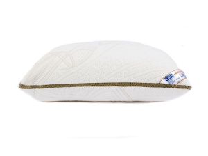 Pernă Natur Therm cu ventilație Air Mesh și fermoar, Alb/Maro, 50 × 70 cm