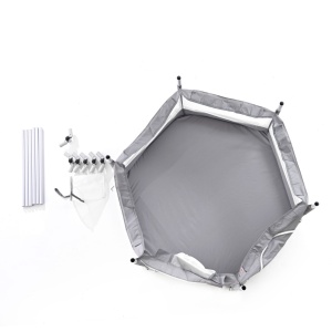Piscina de bile pliabila Gri 120x67x60 cm - Img 12